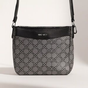 Nine West Black and Gray Crossbody Bag